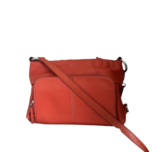 Tignanello tangerine pebbled leather Crossbody - Picture 1 of 5